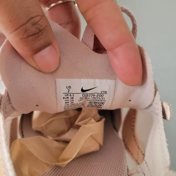 NIKE Waffle One Blush Pink Fossil Stone Leopard Sneakers - Picture 2 of 6